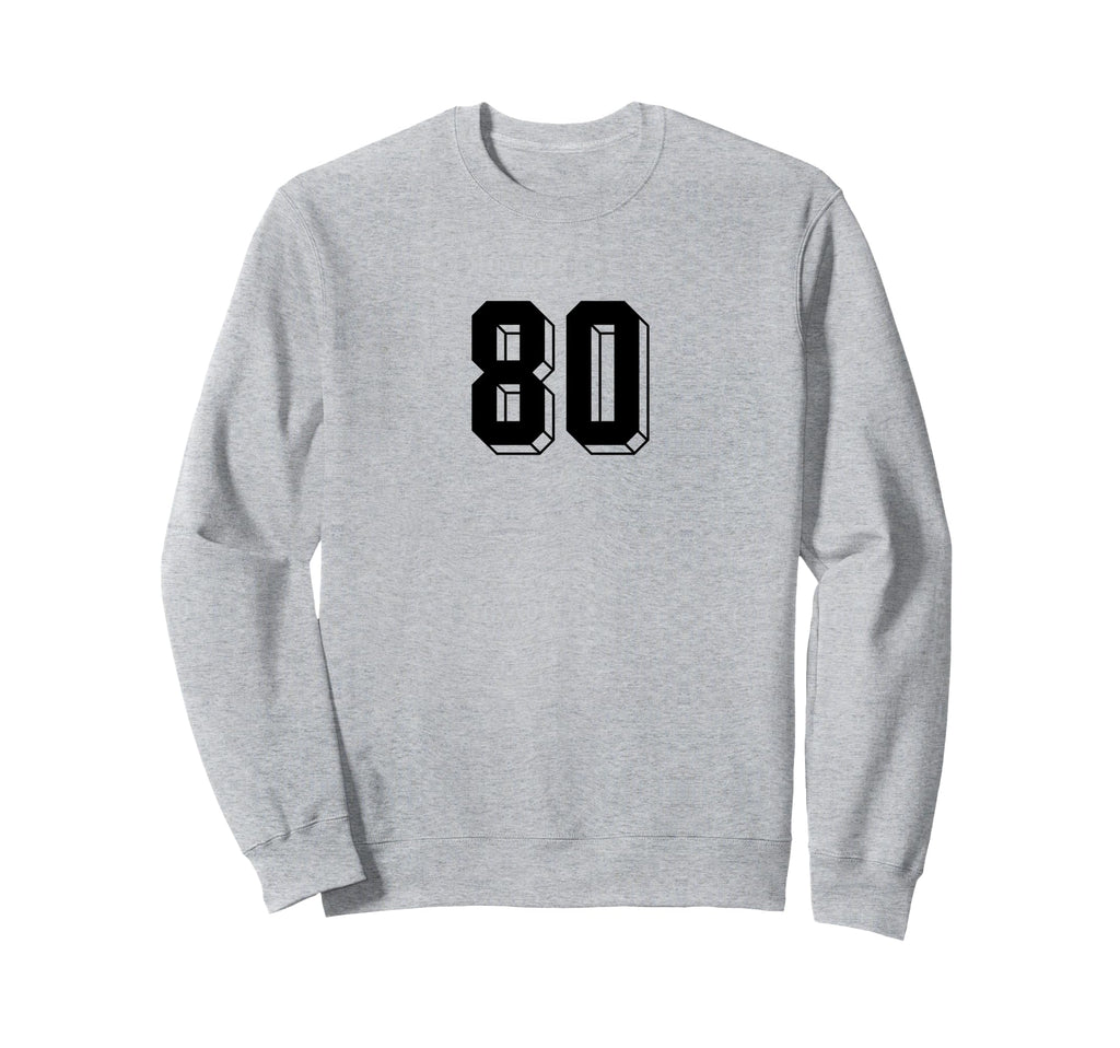 Number 80 80S 90S Soccer Team Jersey Sweatshirt - Graphic Print for Adults
