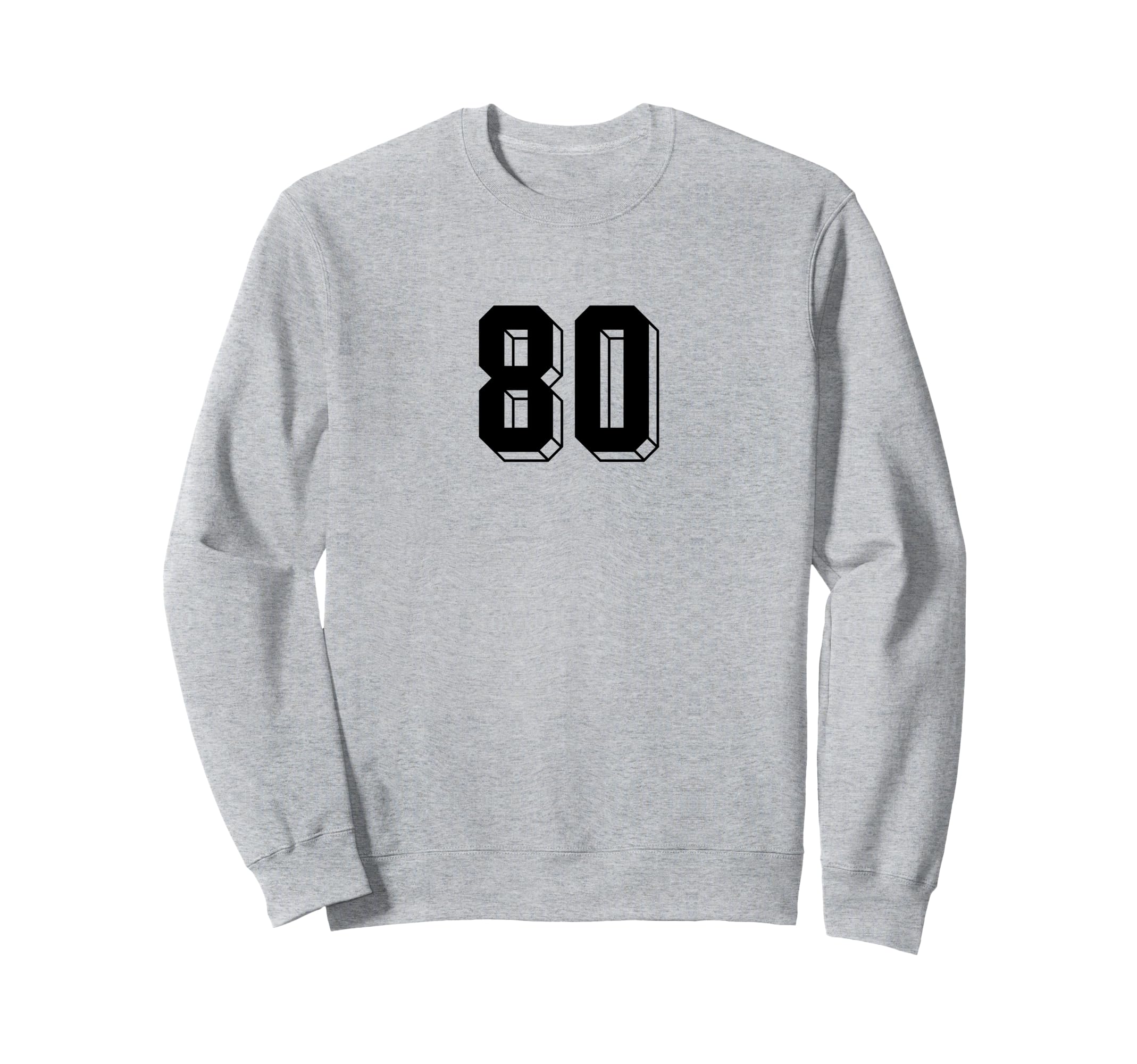 Number 80 80S 90S Soccer Team Jersey Sweatshirt - Graphic Print for Adults