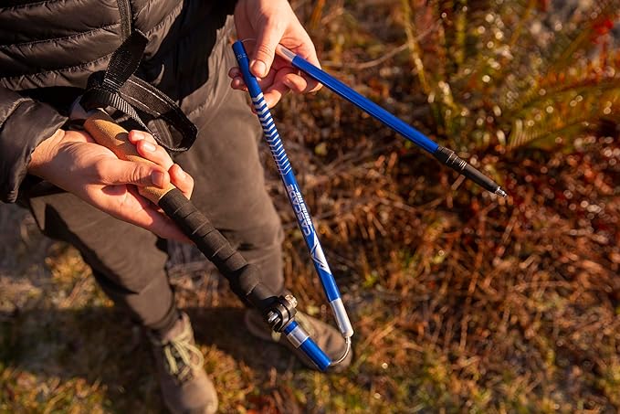 Cascade Mountain Tech Lightweight Aircraft-Grade Aluminum Trekking Poles with Extended Down Grip Plus Tip Kit