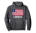 Liberian Flag Made Liberia Gift Hoodie - Custom Art Print for Adults