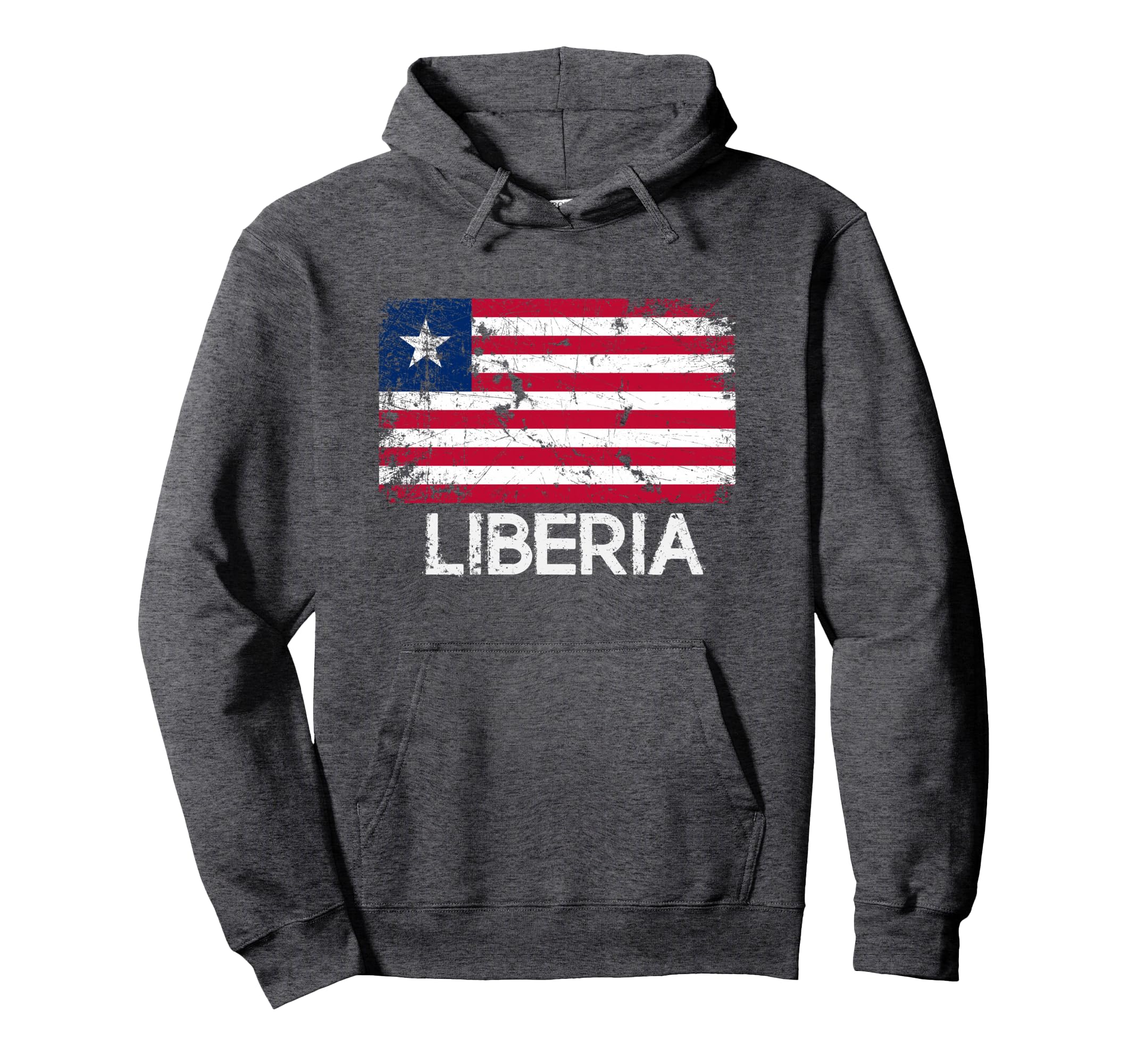 Liberian Flag Made Liberia Gift Hoodie - Custom Art Print for Adults