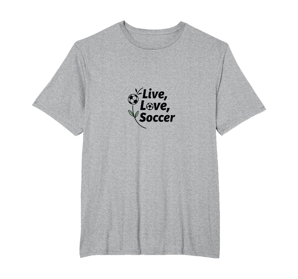 Live Love Soccer Womens Sports Passion Gift T-Shirt - Graphic Print Unisex