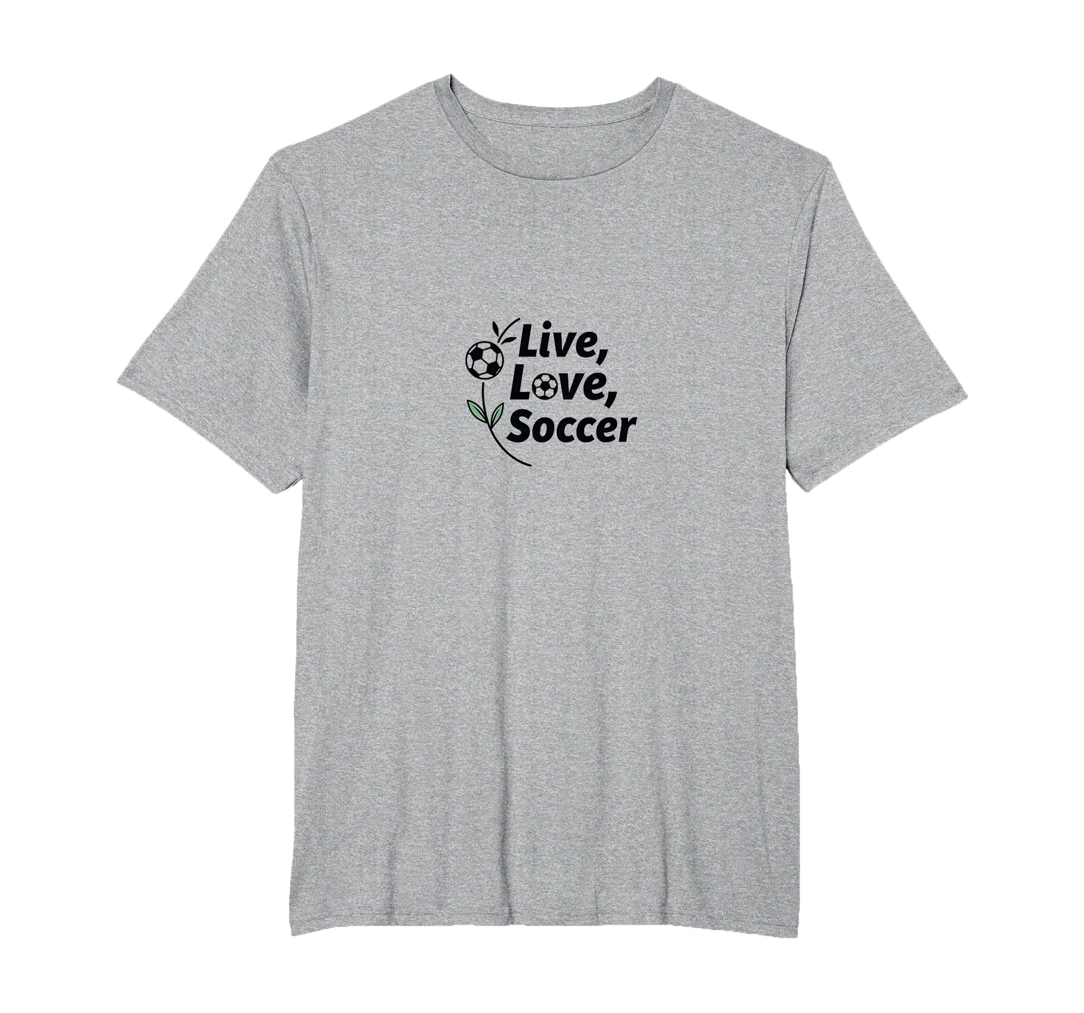 Live Love Soccer Womens Sports Passion Gift T-Shirt - Graphic Print Unisex