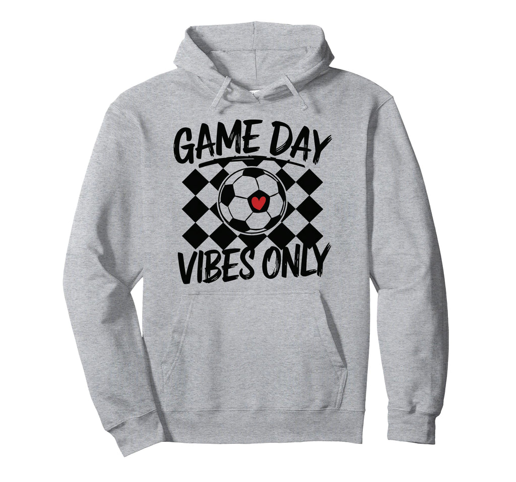 Groovy Soccer Soccer Game Day Vibes Hoodie - Novelty Apparel for Adults