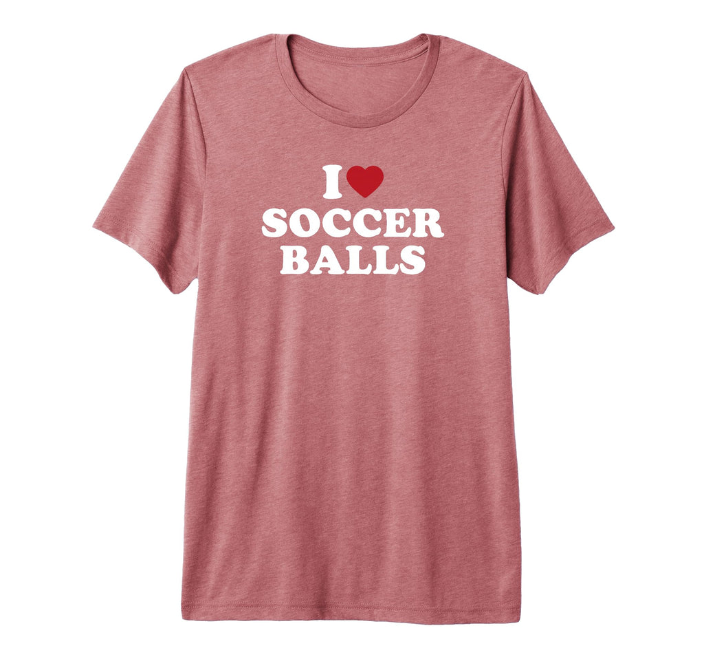 I Love Soccer Balls Tri Blend T-Shirt - Graphic Print Men Women