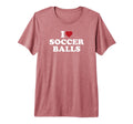 I Love Soccer Balls Tri Blend T-Shirt - Graphic Print Men Women