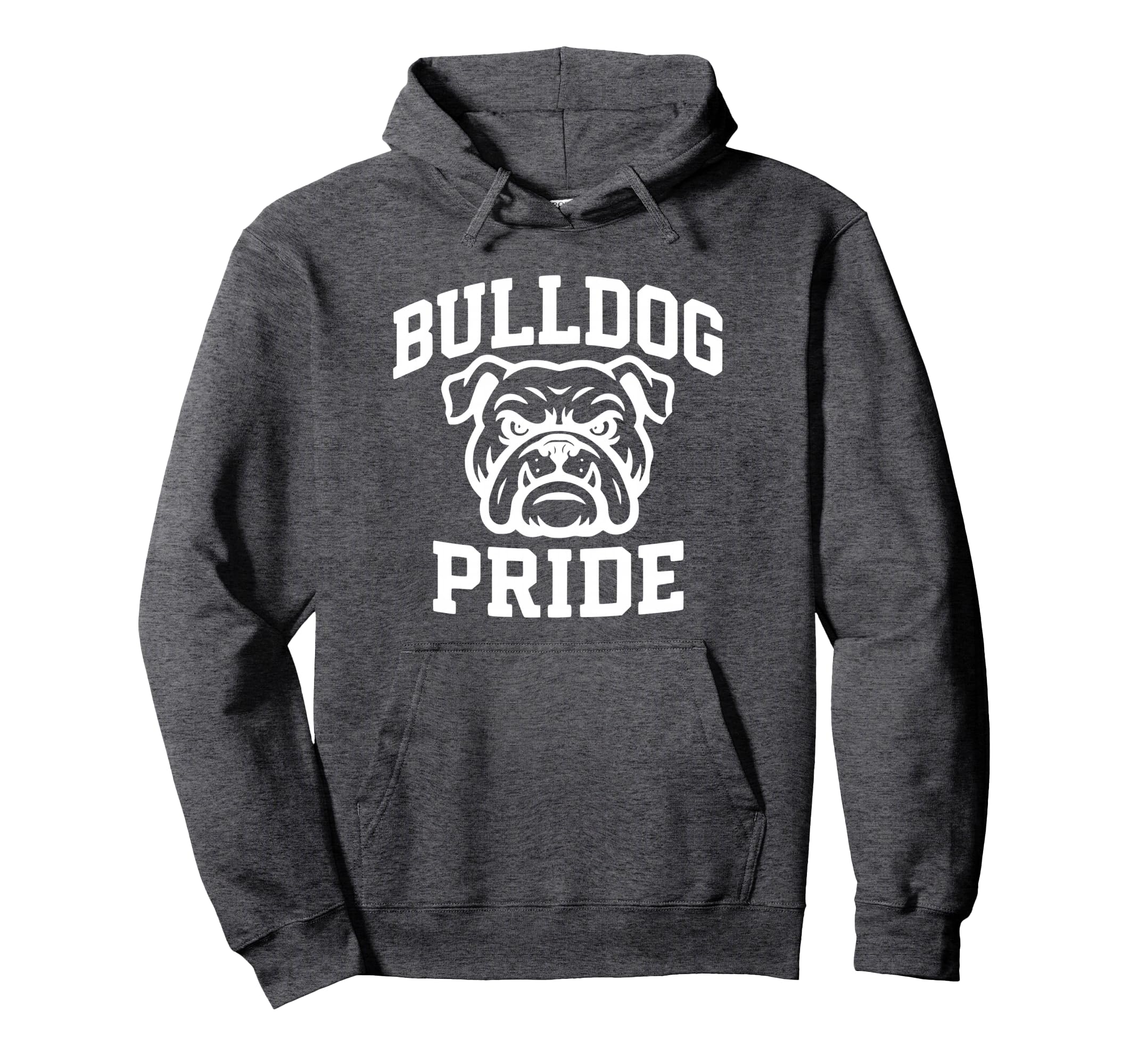 Fierce Bulldog Mascot School Team Spirit Hoodie - Graphic Print Unisex