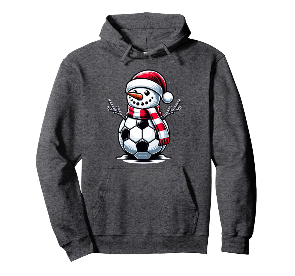 Snowman Sports Athlete Sporty Soccer Hoodie - Unique Graphic Unisex