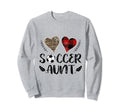 Soccer Aunt Buffalo Plaid Sweatshirt - Aesthetic Graphic for Adults