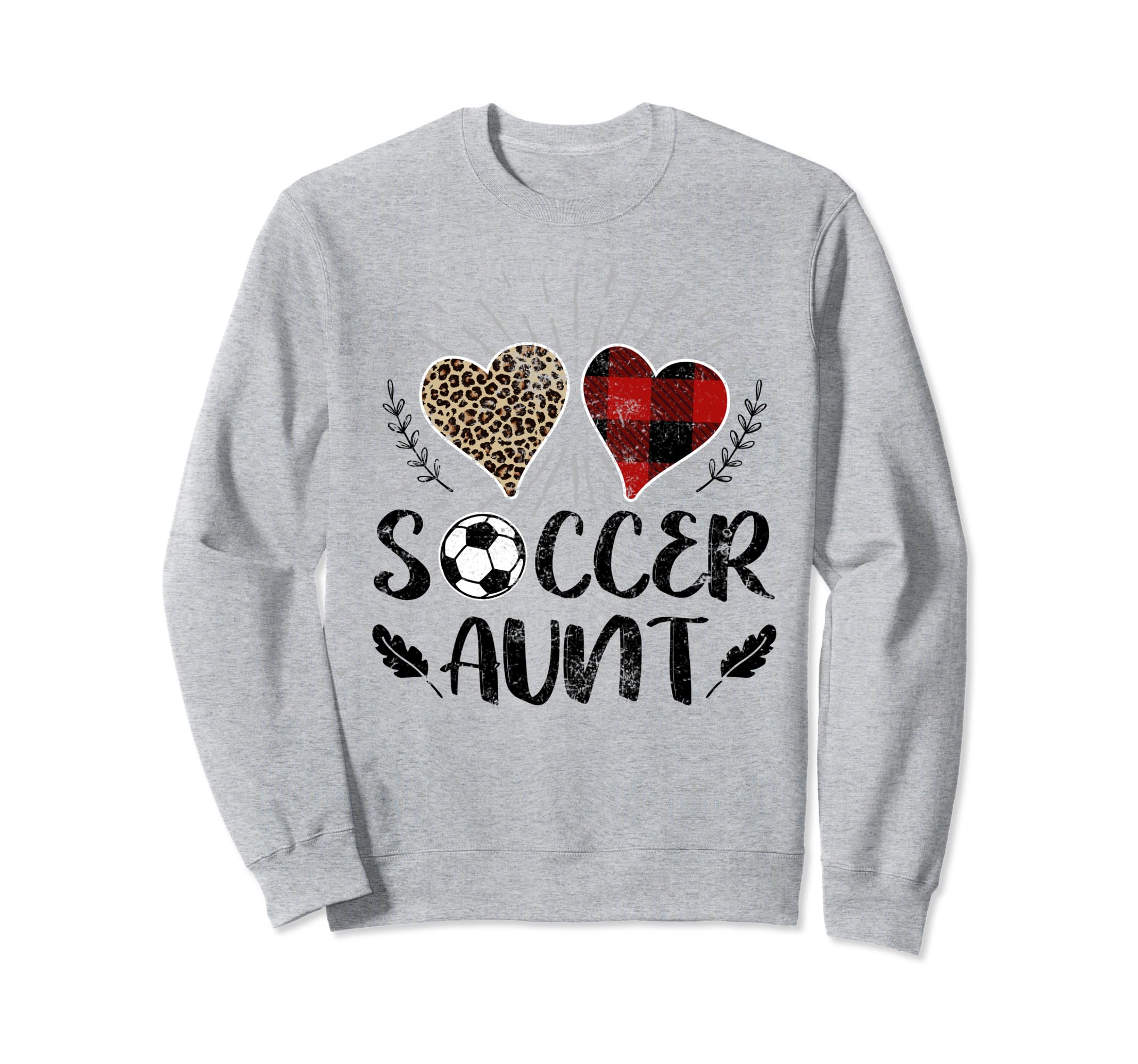 Soccer Aunt Buffalo Plaid Sweatshirt - Aesthetic Graphic for Adults