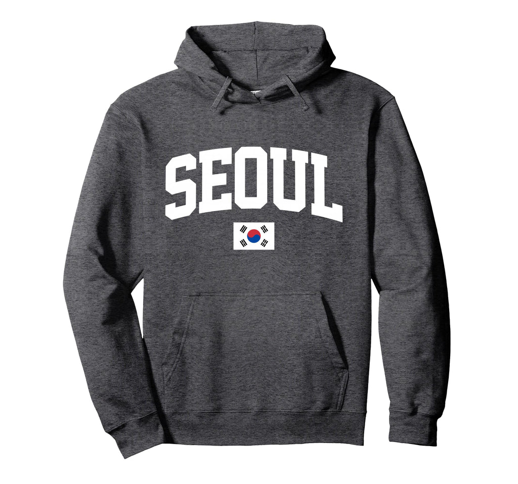Seoul South Korean Flag Hoodie - Graphic Print for Adults