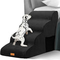 Topmart High Density Foam Dog Steps 4 Tiers,Extra Wide Deep Pet Steps,Non-Slip Dog Stairs Ramp for Bed,Soft Foam Cat Ladder,Best for Older Injured,Older Pets,Cats with Joint Pain