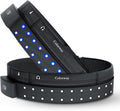 Colorway Led Running Belt – Day & Night Adjustable Waist Pack, Removable Light Strip, 3 Pouches for All Essentials, Reflective Running Gear for Men & Women (Rechargeable, Machine Washable)