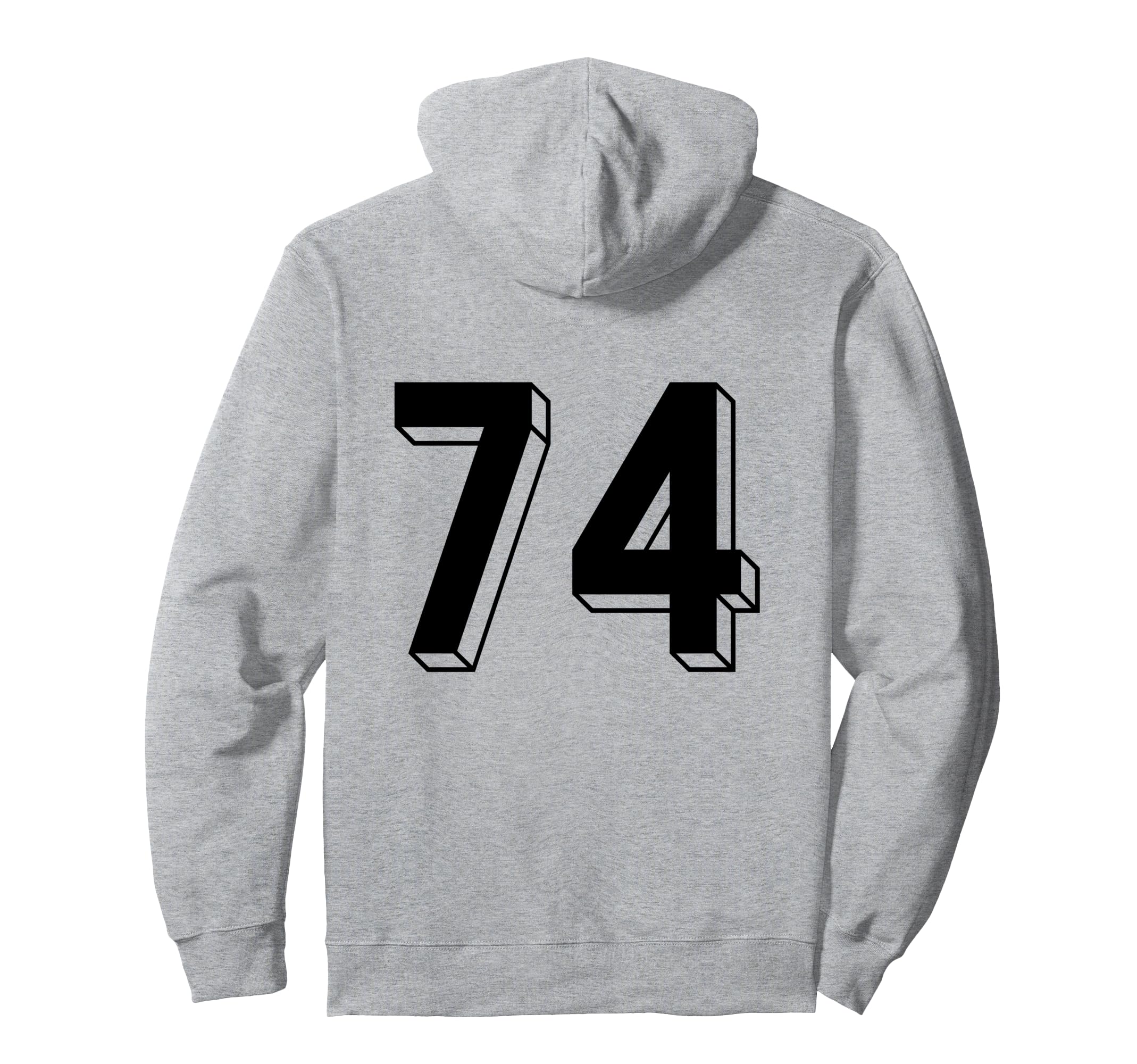 Number 74 Backside 80S 90S Team Jersey Hoodie - Streetwear Style Men Women