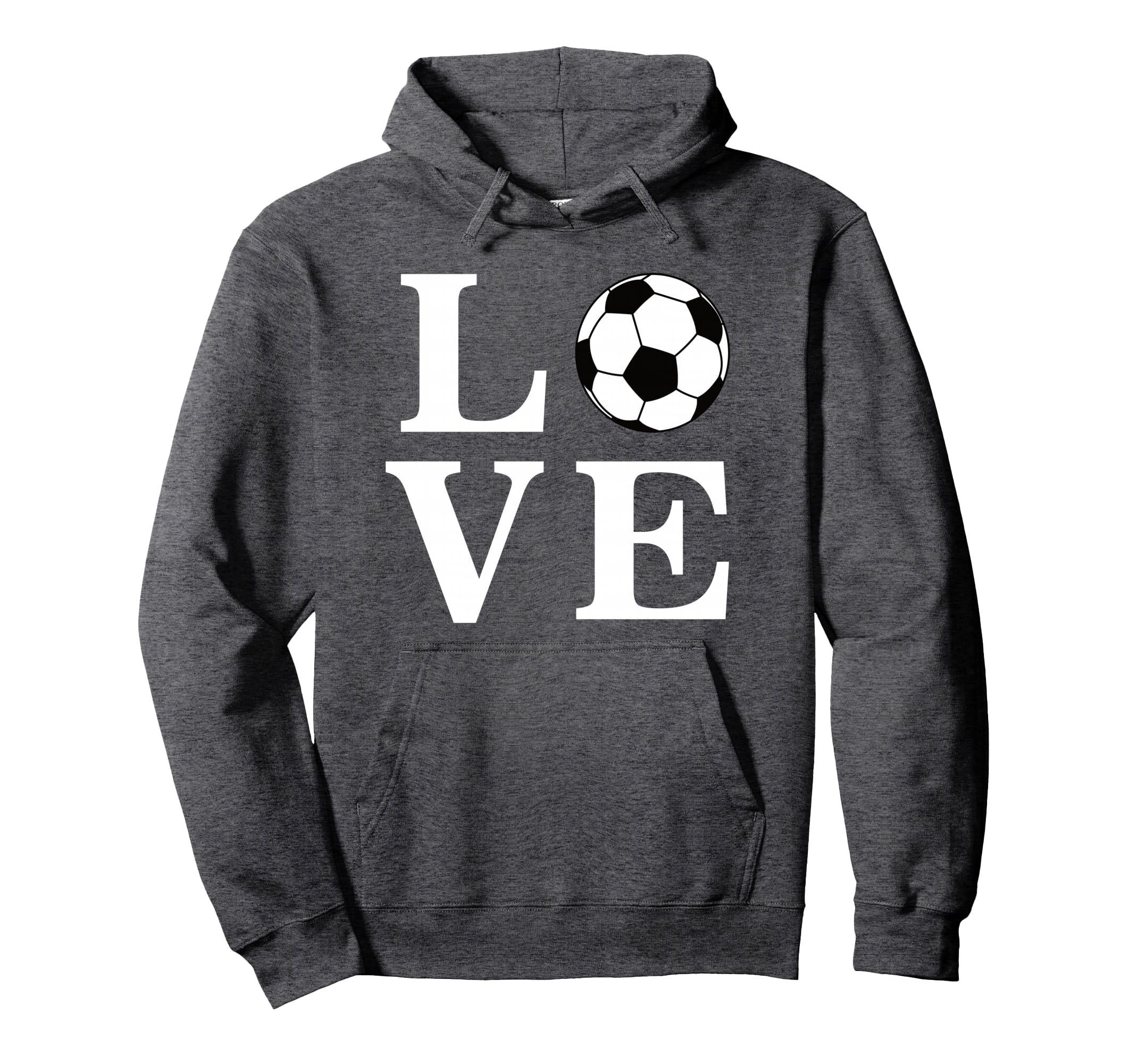 I Love Soccer Ball Hoodie - Unique Graphic Unisex