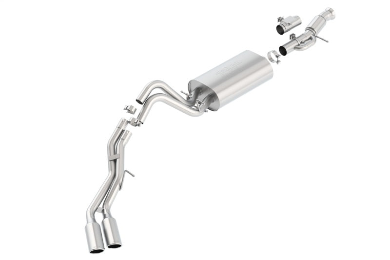 Borla Touring Cat Back 15-16 GMC Denali 6.2L V8 2.75in, 2.25in Dual Same Side Exit 4in Tips Exhaust 140559