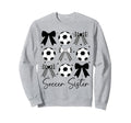 Soccer Sister Funny Coquette Bow Sweatshirt - Streetwear Style Men Women