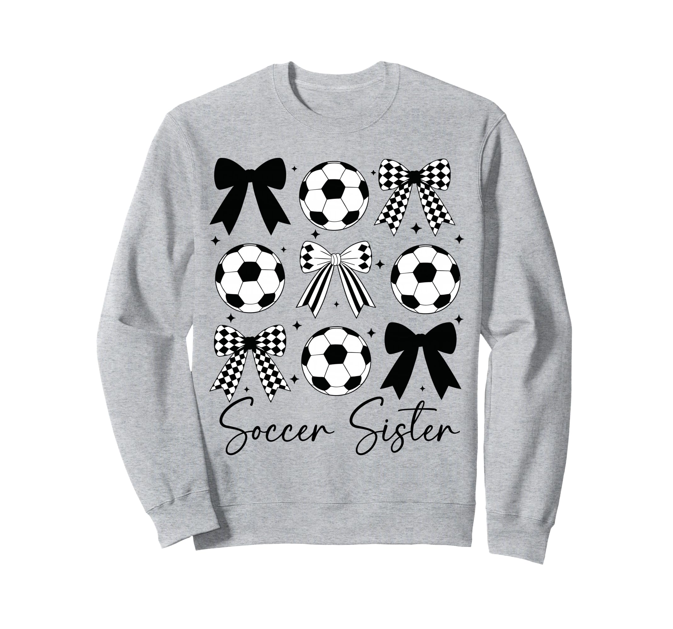 Soccer Sister Funny Coquette Bow Sweatshirt - Streetwear Style Men Women