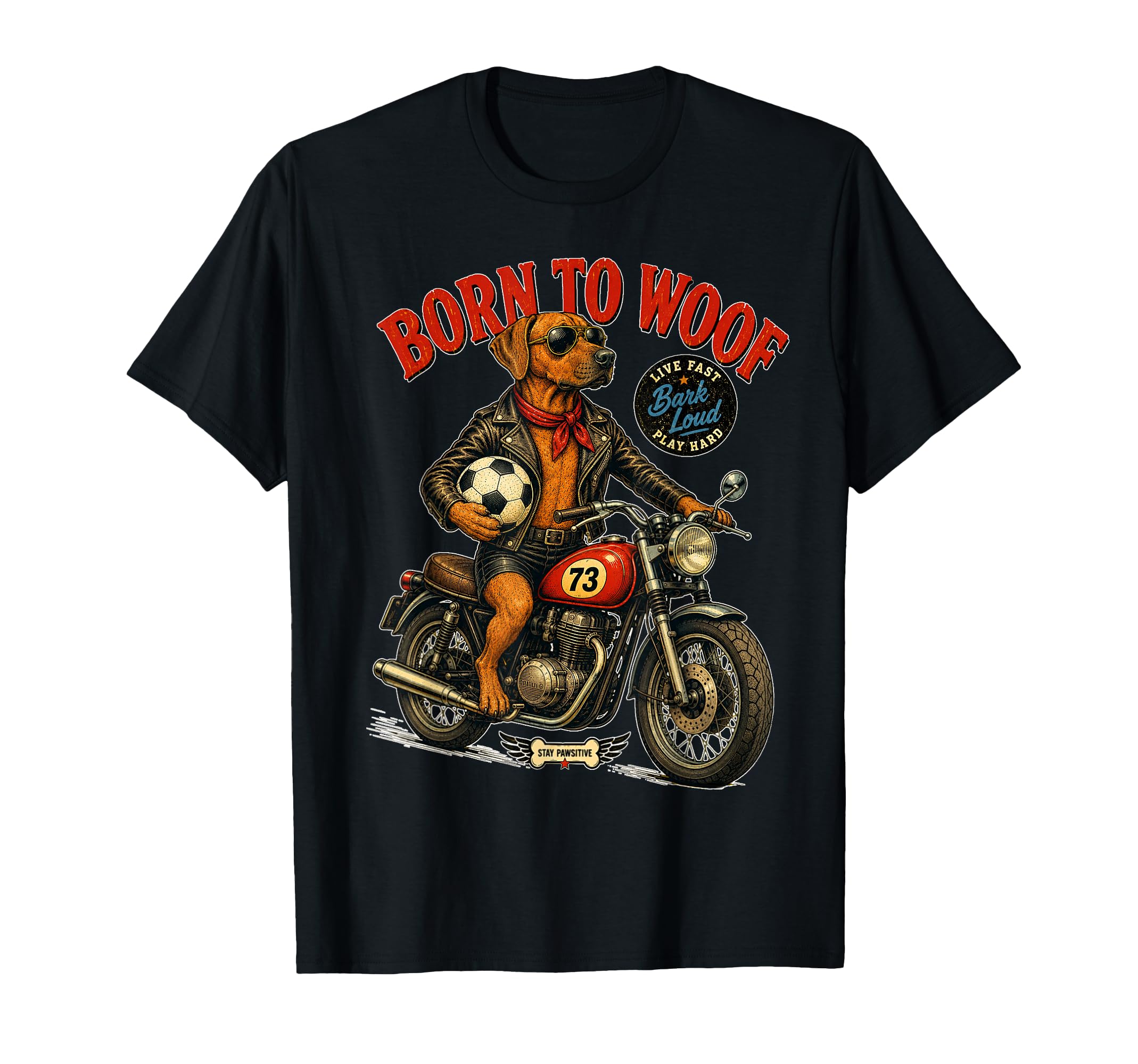 Ridgeback Motorbike Love Footbal T-Shirt - Minimalist Print Men Women