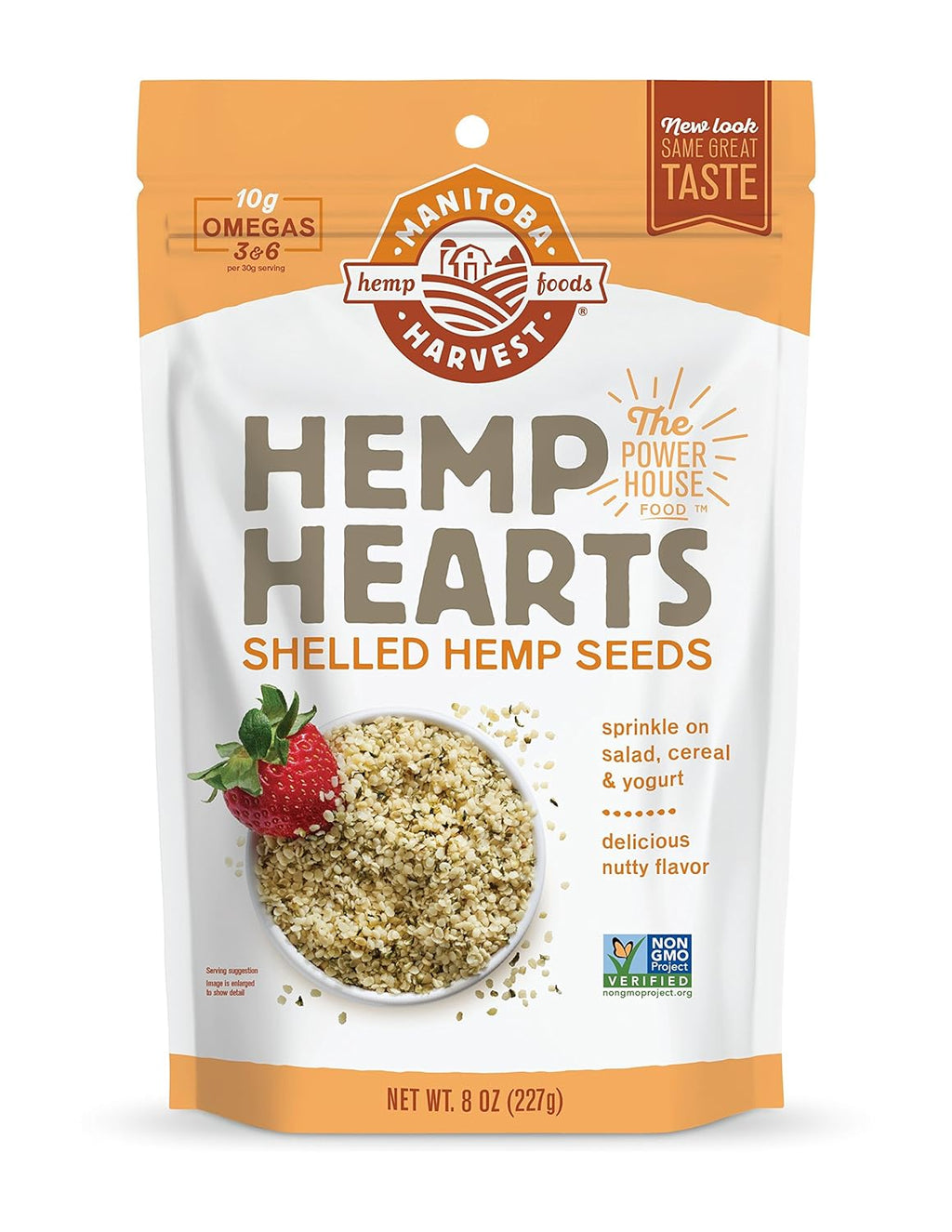 Manitoba Harvest Shelled Hemp Hearts, 8 oz., Pack of 8