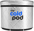 The Cold Pod Insulated XL Cold Plunge Tub Bundle - 116 Gal Ice Bath Round Tubs with Energy Saving Multi-Layer Cover - Chiller Compatible&Silver Reflective