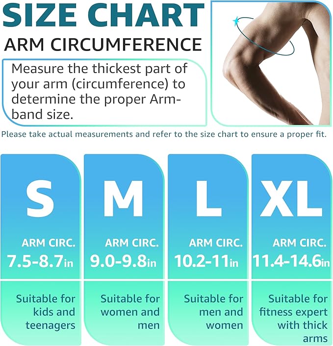 HiRui Running Armband Sleeve Universal Sports Armband Cell Phone Holder Armband for Exercise Workout, Compatible with iPhone 16/15/14/13/Plus/Pro Samsung Galaxy All Phones (S, Blue)