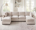 Modular Sectional Sofa, Convertible Sofa Couch Modular Sofa with Ottoman, Sectional Sofas for Living Room Small Apartments