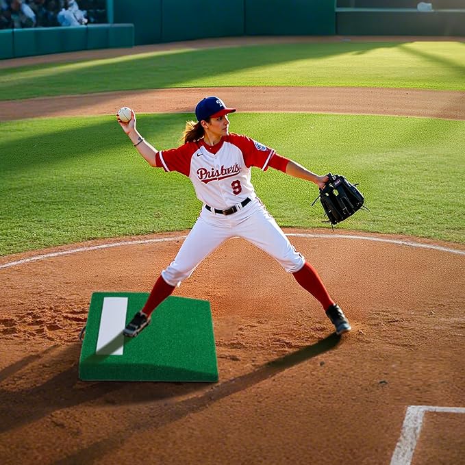 VEVOR Pitching Mound, Baseball Game Mound, Indoor/Outdoor Pitching Practice and Training Equipment, Softball Pitching Aids with Antifade Turf and Pitching Rubber