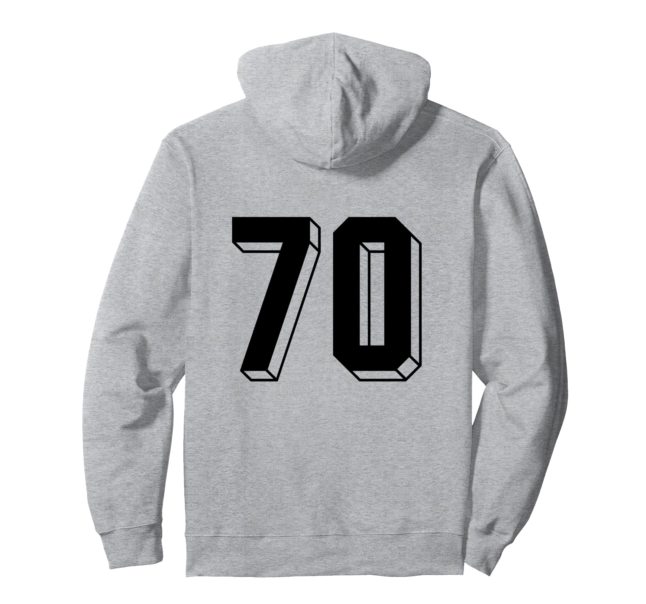 Number 70 Backside 80S 90S Team Jersey Hoodie - Aesthetic Graphic Unisex