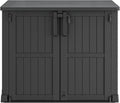 NUNU LAB Outdoor Storage Cabinet 36 Cu.Ft Garden Storage Shed Waterproof Lockable for Garden Hoses, Generator, and Lawn Mower