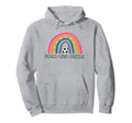 Peace Love Soccer Player Rainbow Teen Hoodie - Streetwear Style Unisex