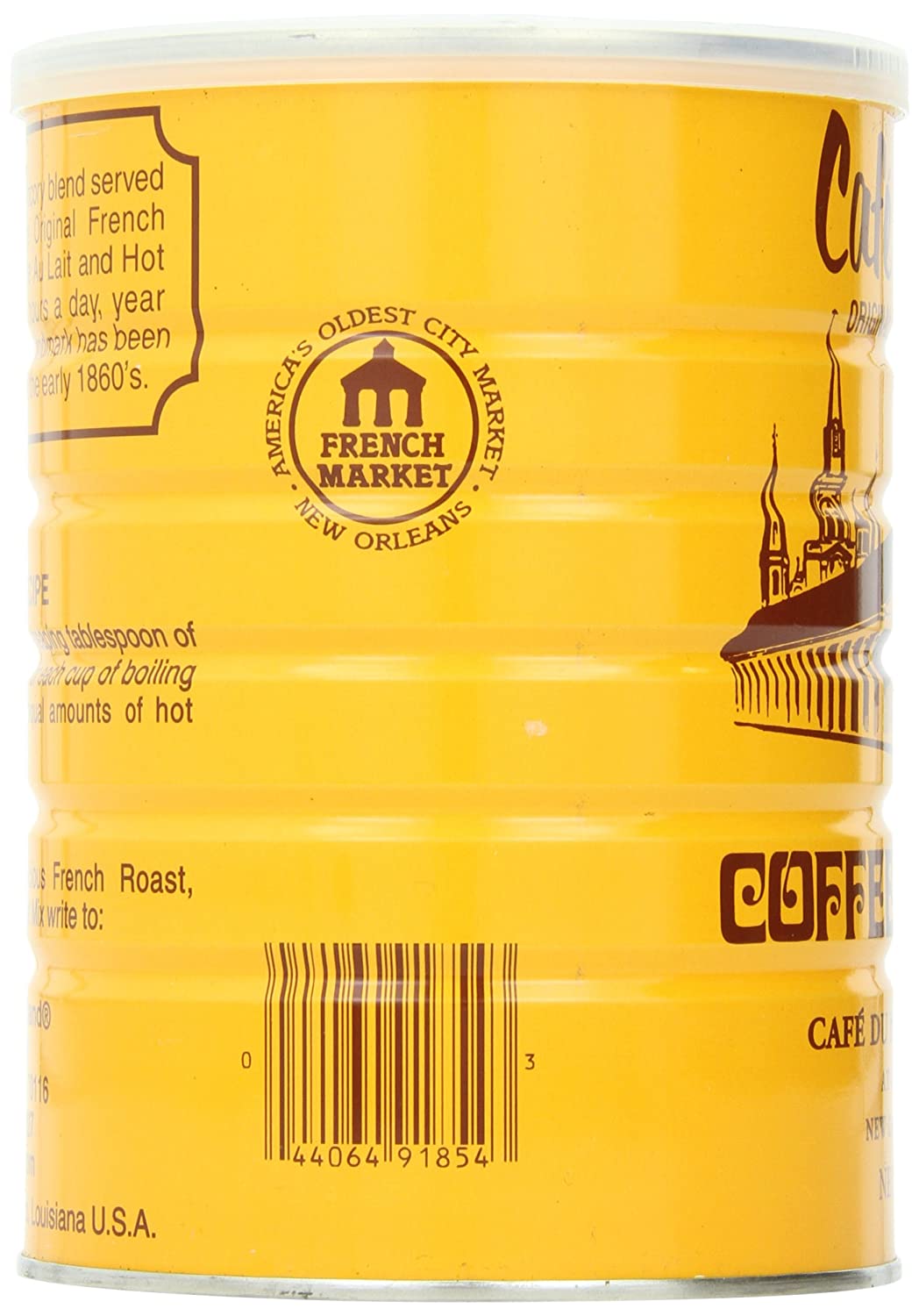 Cafe Du Monde Ground Coffee Chicory - Authentic New Orleans Blend, 15 Oz (Pack of 12)