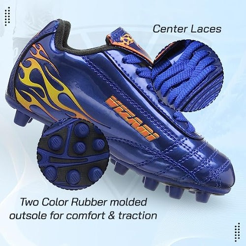 Youth Firm Ground Soccer Cleats – Blaze Blue/Orange