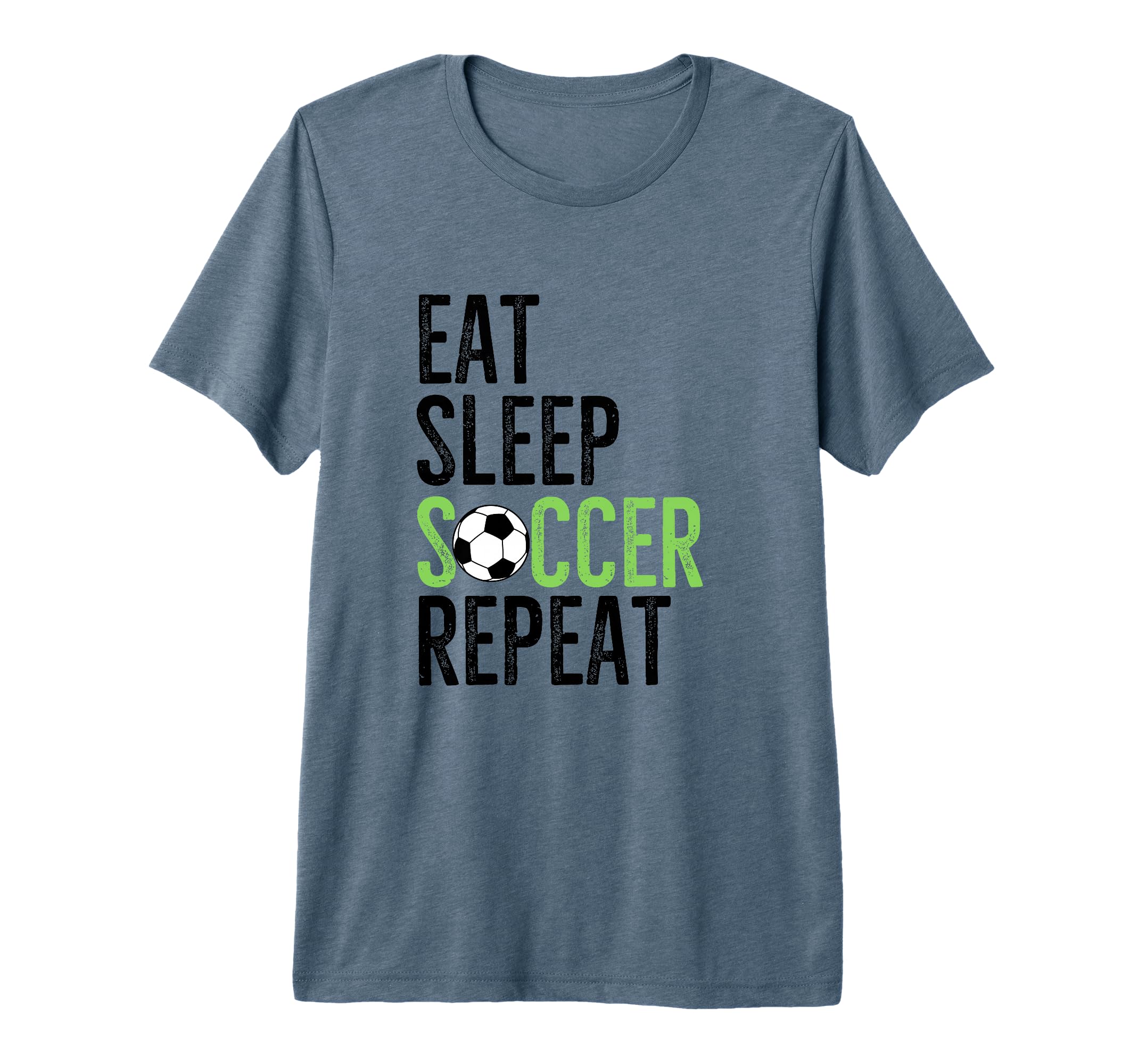Eat Sleep Soccer Repeat Sport T-Shirt - Casual Everyday Wear for Adults