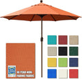 EliteShade USA 10-Year-Non-Fading 10Ft Market Umbrella Patio Umbrella Outdoor Table Umbrella with Ventilation, Rust