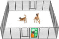 FXW Rollick Unleashed Dog Playpen for Indoor, Yard, RV Camping, 50 inch 24 Panels for Large Dogs, Black│Patented