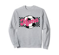 Soccer Mama Checkered Funny Sporty Sweatshirt - Streetwear Style Unisex