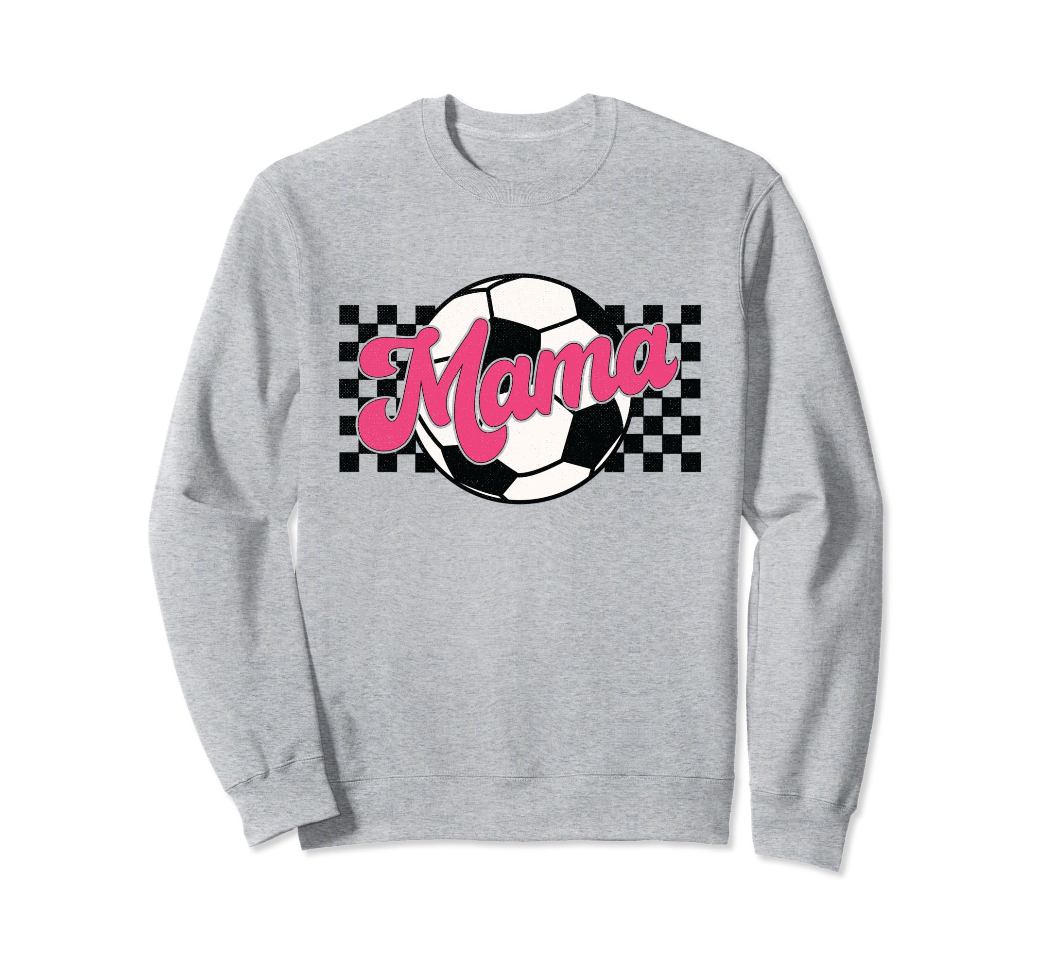 Soccer Mama Checkered Funny Sporty Sweatshirt - Streetwear Style Unisex