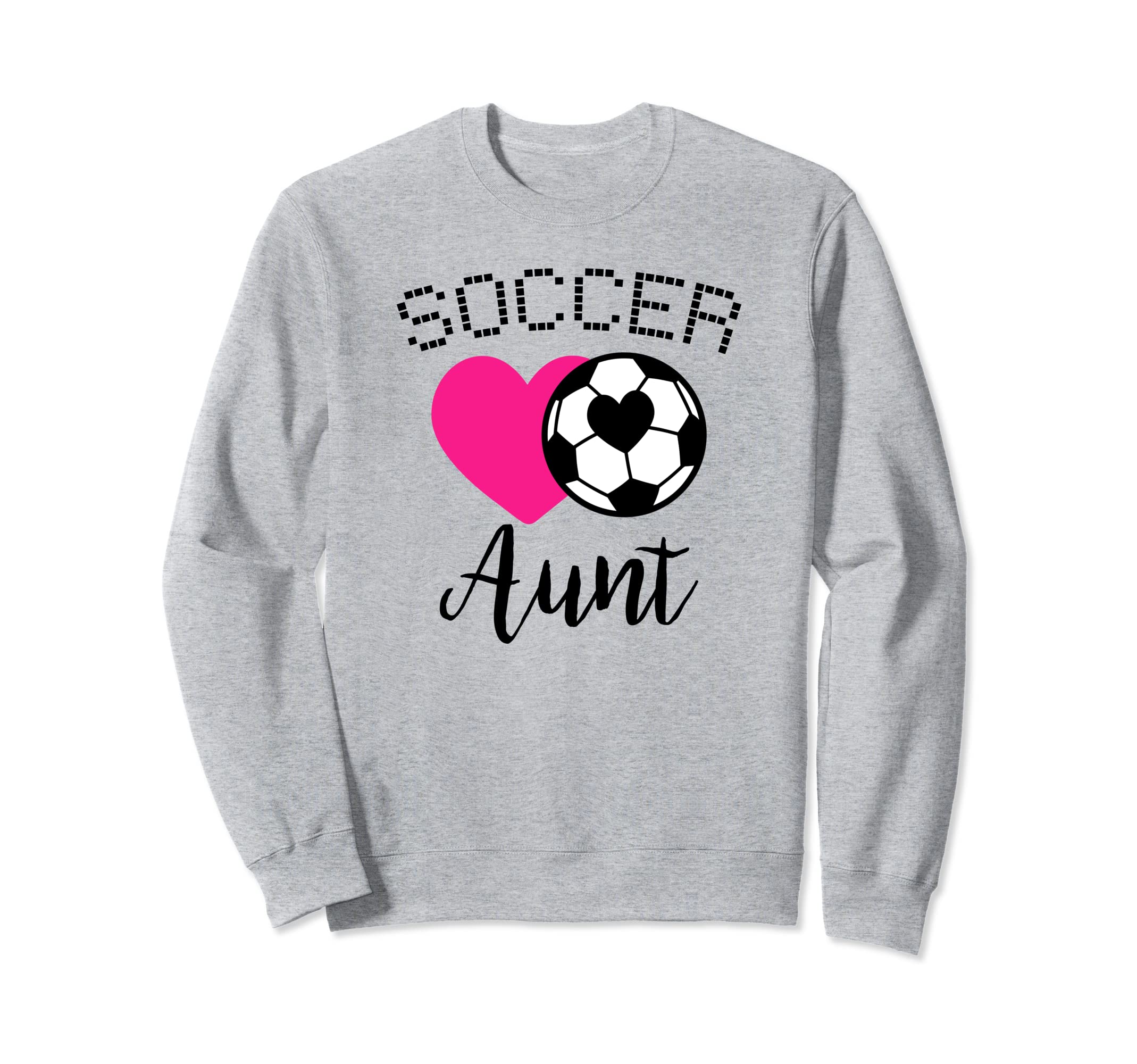 Soccer Aunt Love Heart Auntie Niece Sweatshirt - Streetwear Style Unisex