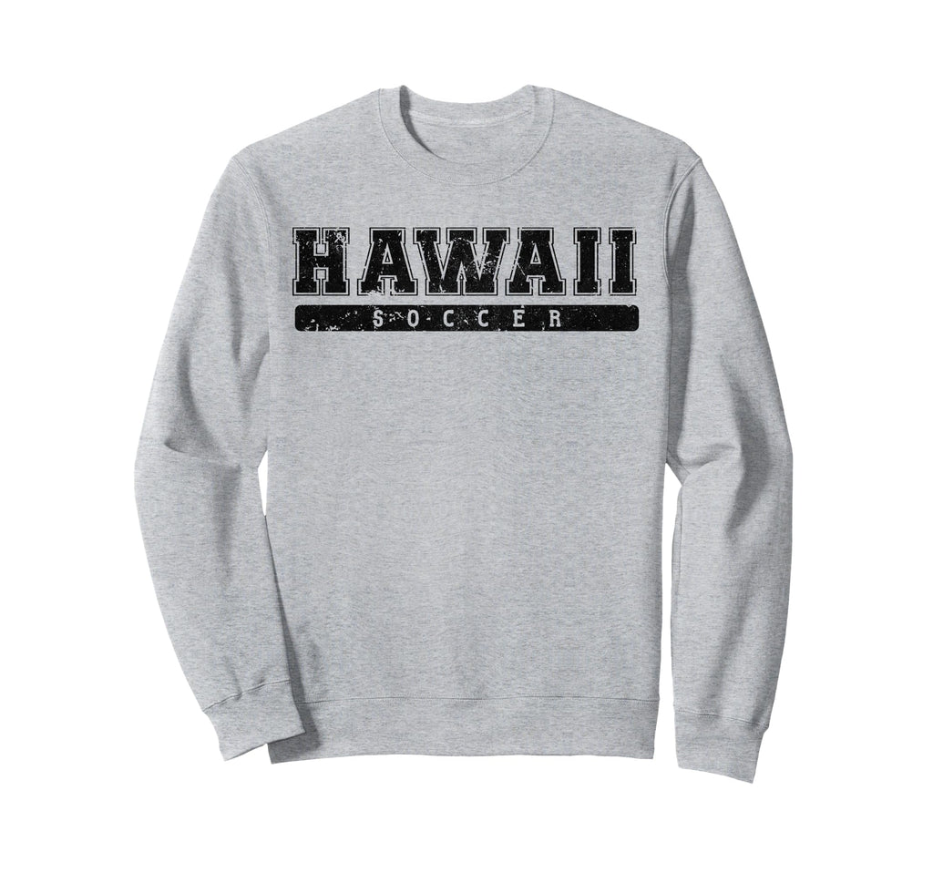 Hawaii Soccer Black Text Sweatshirt - Novelty Apparel Unisex