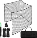 Soulchen 10 Feet Golf Batting Cage Netting Golf Practice Hitting Nets with 12 Spring Snaps 1 Storage Bag 4 Clips 1 Quick Installation Tool 1 Rope for Indoor, Outdoor & Backyard Practicing