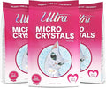 Ultra Micro Crystals Premium Cat Litter - 99.9% Dust Free, Soft on Paws, Fragrance Free - 15 Lbs. Total (3pk of 5 Lbs.)