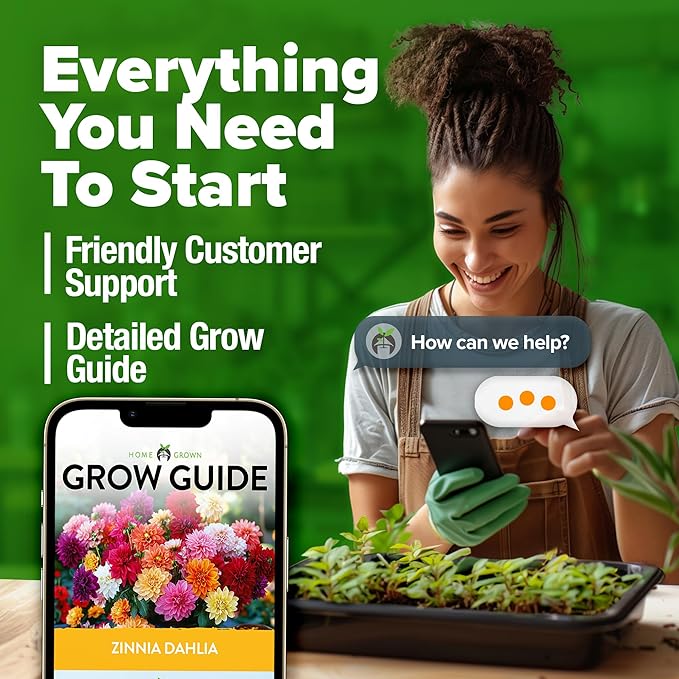 HOME GROWN 𝗨𝗦𝗔 𝗣𝗥𝗘𝗠𝗜𝗨𝗠 Zinnia Dahlia Seeds Pack for 2025 – 524 𝗡𝗢𝗡-𝗚𝗠𝗢 Flower Seeds | Vibrant Zinnia Elegans for Pollinator Gardens, Borders & Containers | Easy-to-Grow Outdoor Blooms