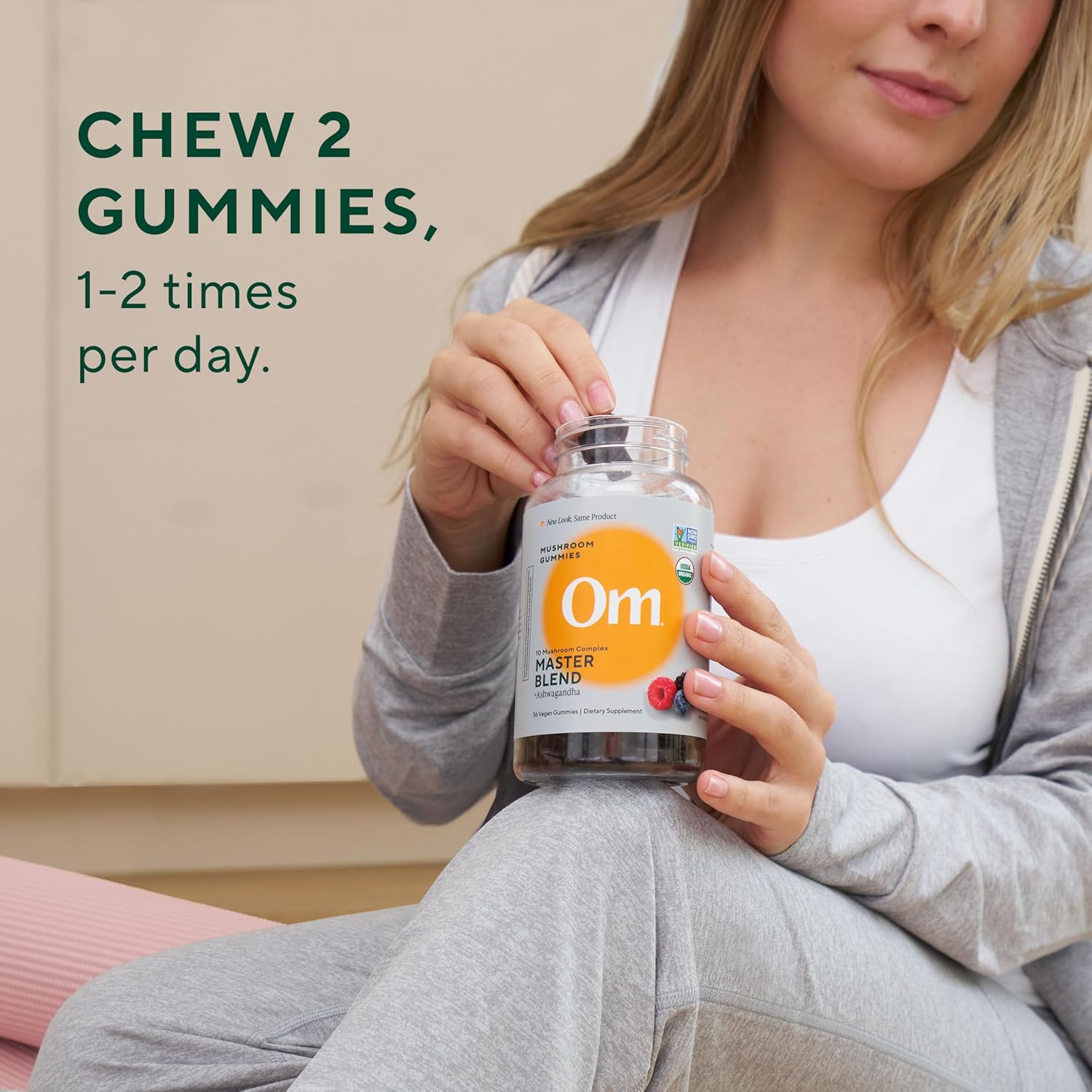 Om Organic Master Blend Mushroom Gummies, 56 Count
