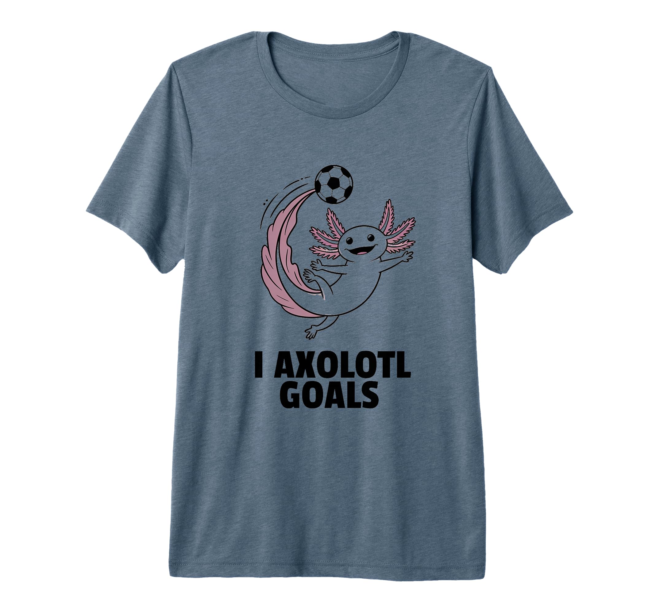 Minimalist Axolotl Soccer Player And T-Shirt - Casual Everyday Wear Unisex