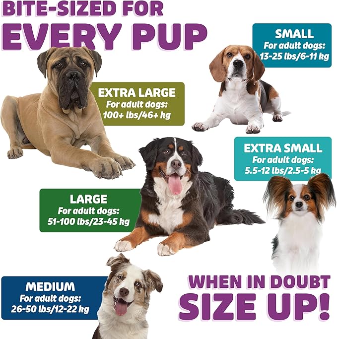 Dog Dental Treats – Vet VOHC Approved – Delicious Chicken Protein – Removes Tartar with Cleaning Comb Shape – Dental Dog Treats for Extra Large Dogs (36oz, 18 Count)