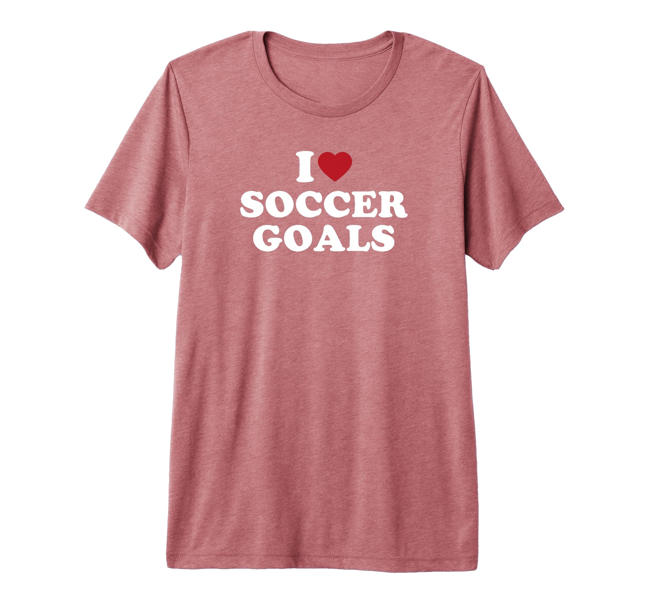 I Love Soccer Goals Tri Blend T-Shirt - Minimalist Print for Adults