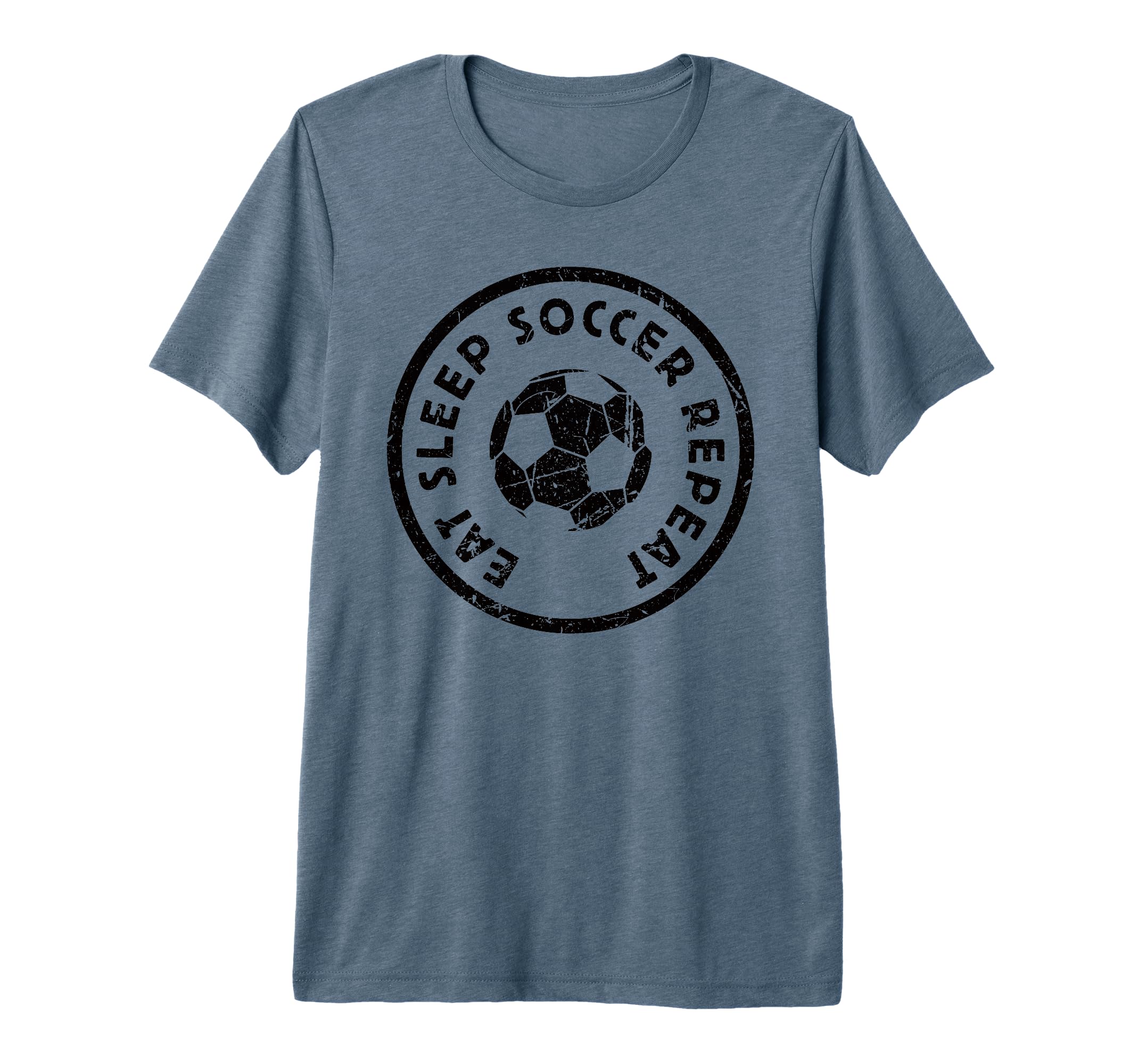 Eat Sleep Soccer Repeat Player T-Shirt - Fun Novelty Design for Adults
