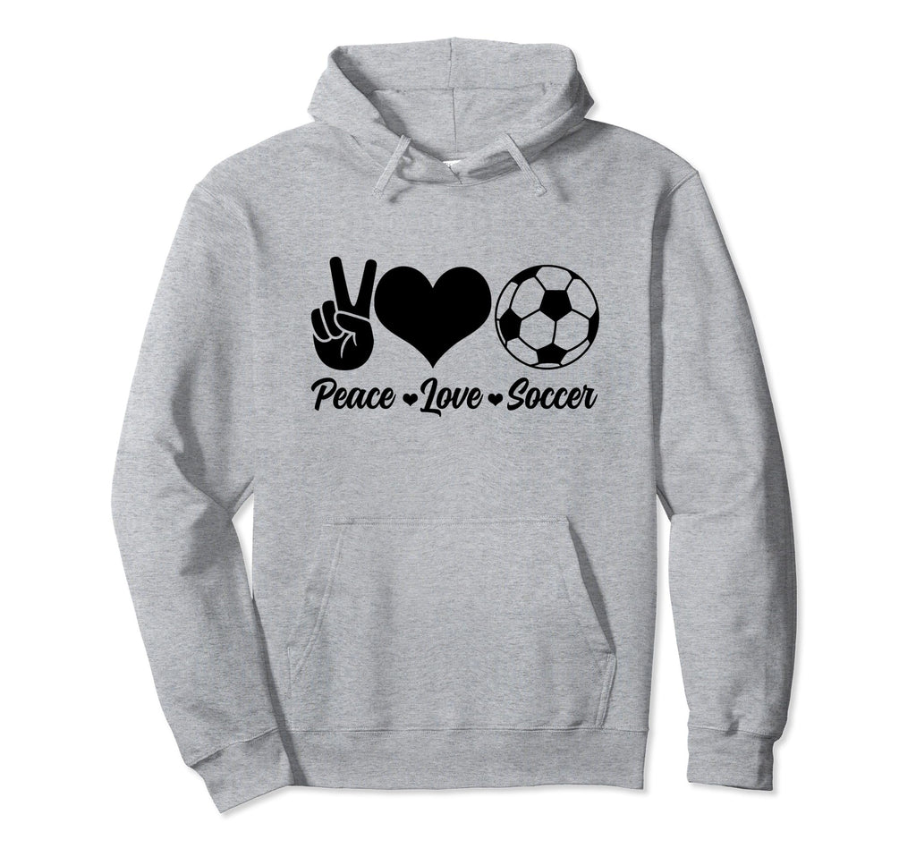 Soccer Player Peace Love Soccer Player Hoodie - Custom Art Print Men Women