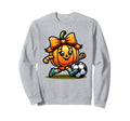 Halloween Soccer Coquette Bow Sweatshirt - Minimalist Print Men Women